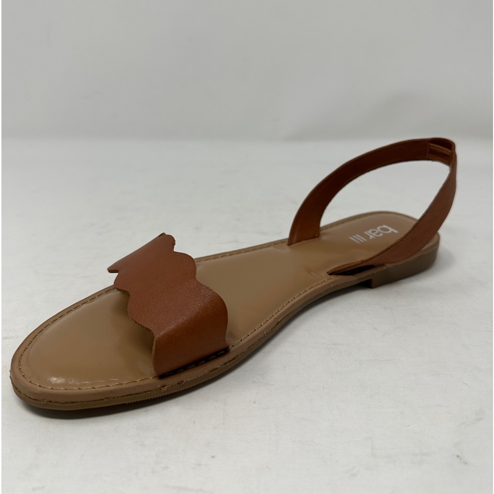 Bar III Women's Leena Flat Slip-on Sandals Cognac Brown Size 9 M New shoes